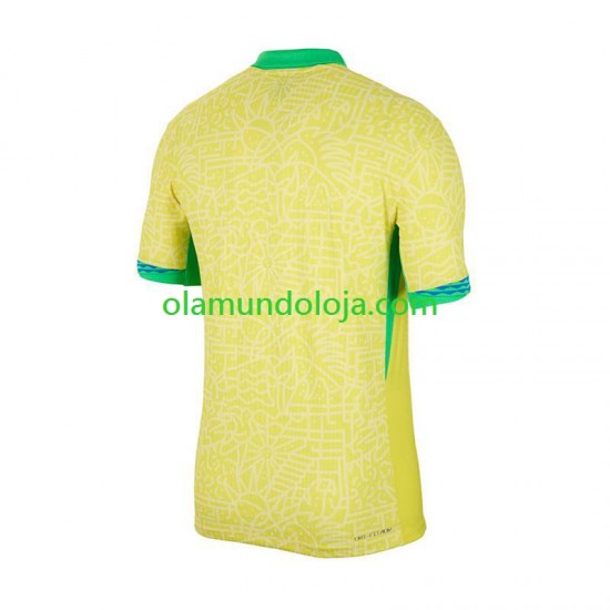 Camisola Brasil Copa America 2024 Homem Equipamento Primeiro Manga Curta